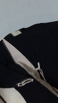 Black Contrast-Edge Abaya