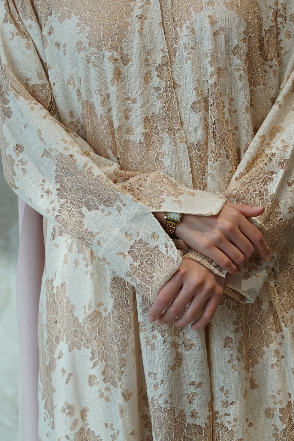 Ivory Sand Abaya