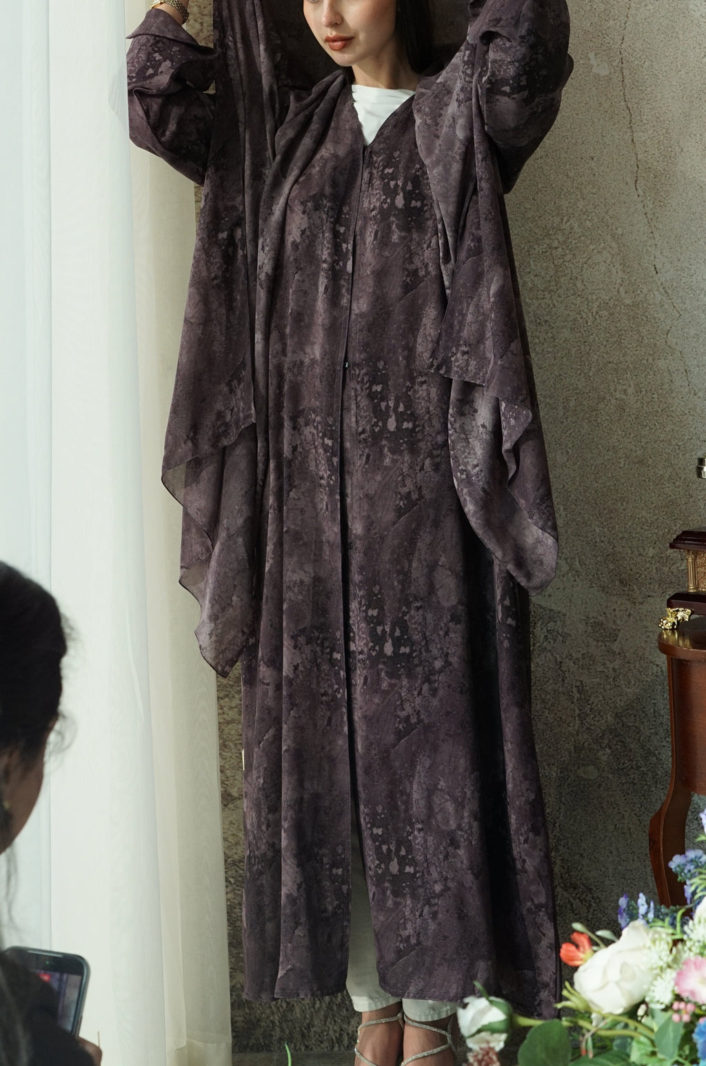 Plum Veil Abaya
