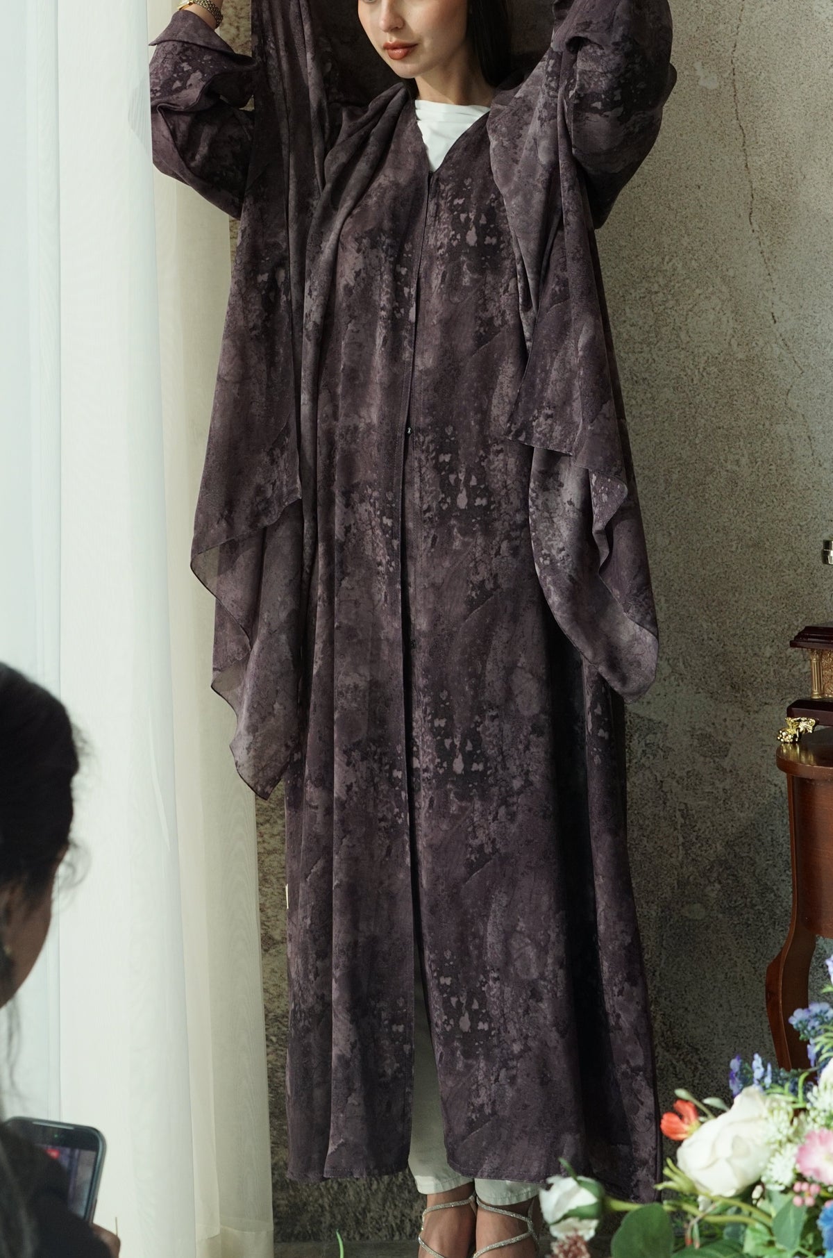 Plum Veil Abaya