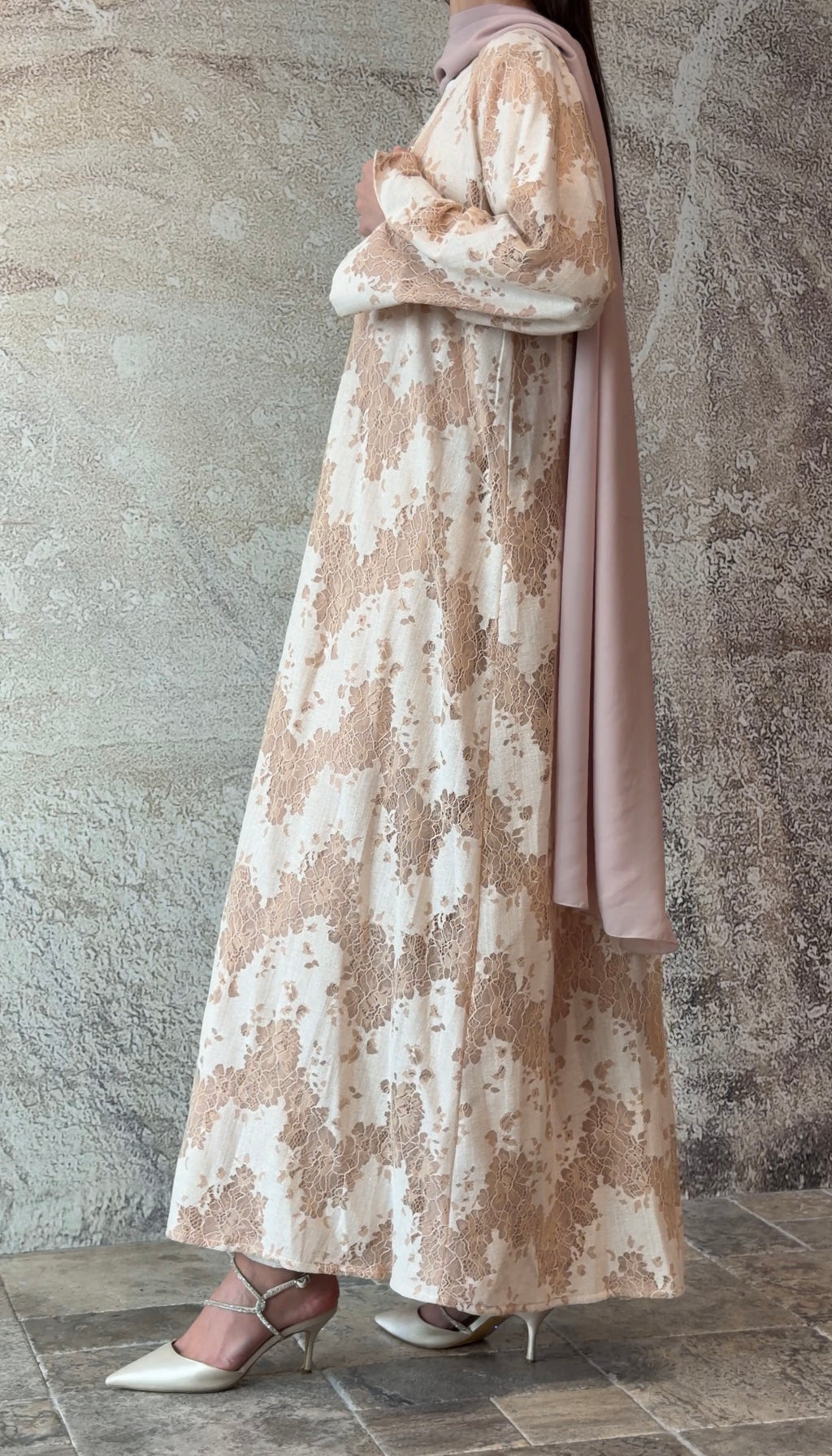 Ivory Sand Abaya